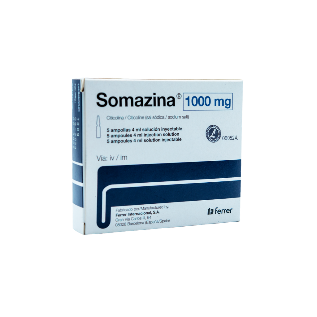 SOMAZINA 1000 MG/4 ML. x 5 AMPOLLAS FERRER