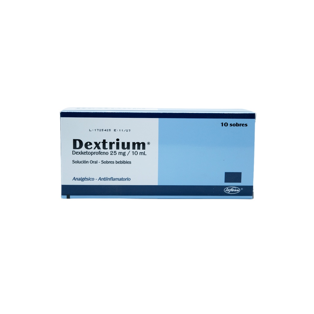 DEXTRIUM 25MG/10mL DE 10 SOBRES BEBIBLES INDUSTRIA FARMACEUTICA, S.A.