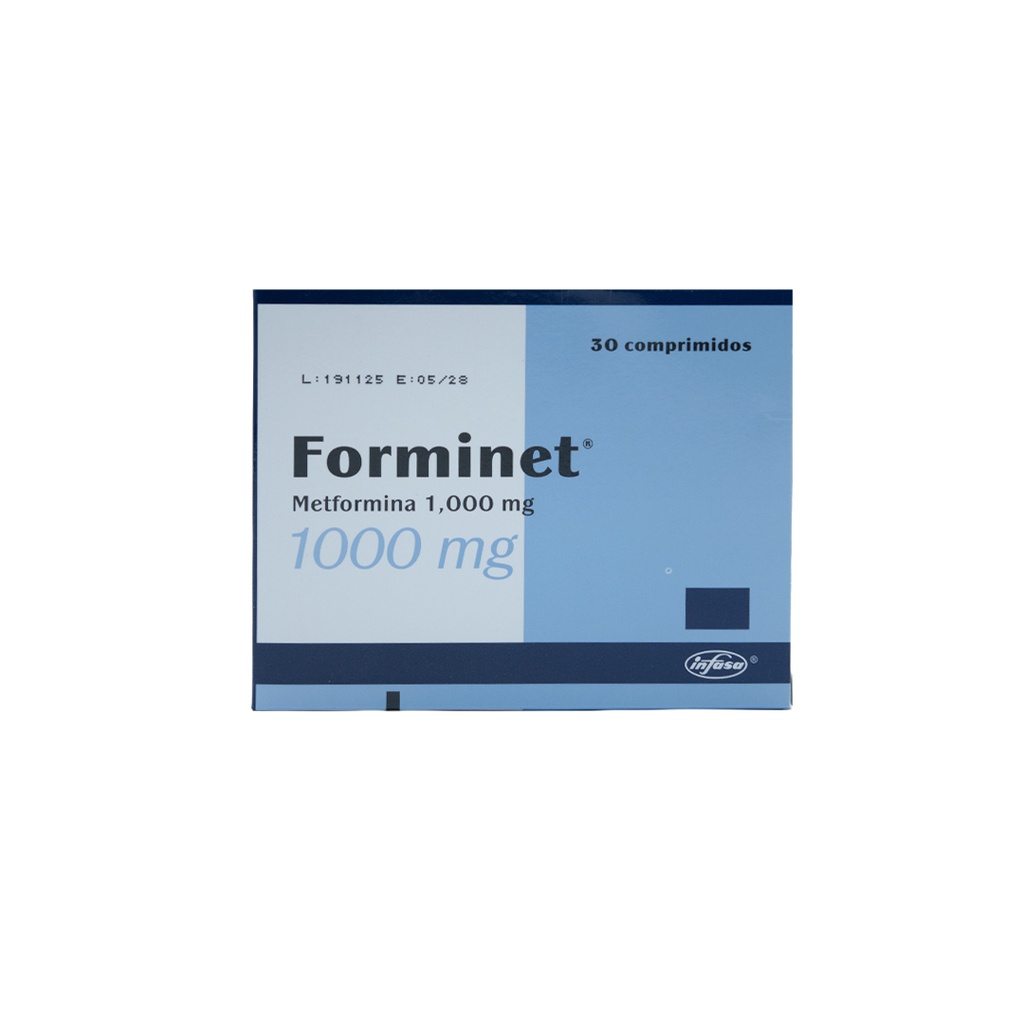 FORMINET 1000MG 30 COMPRIMIDOS INDUSTRIA FARMACEUTICA, S.A.