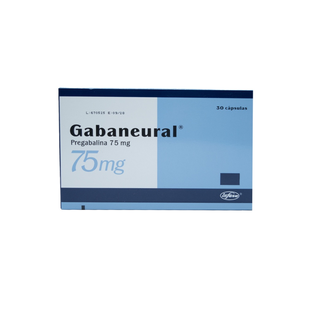 GABANEURAL 75MG 30 CAPSULAS INDUSTRIA FARMACEUTICA, S.A.