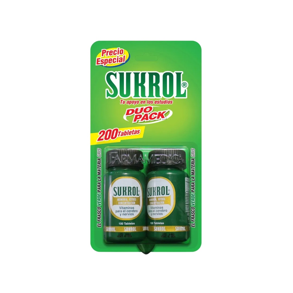 SUKROL * 200 TABLETAS DUO PACK FARMAMEDICA