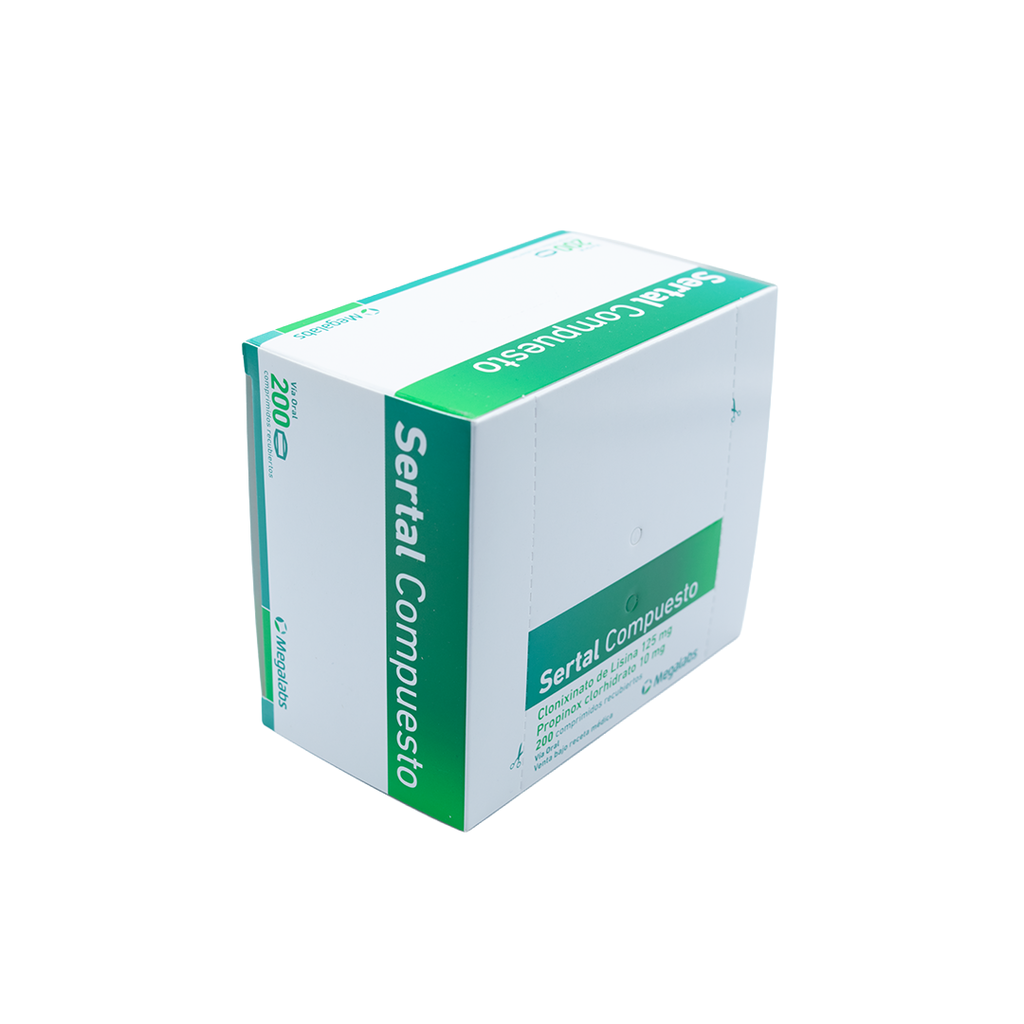 Sertal Compuesto 125mg/10mg Comprimidos Megalabs