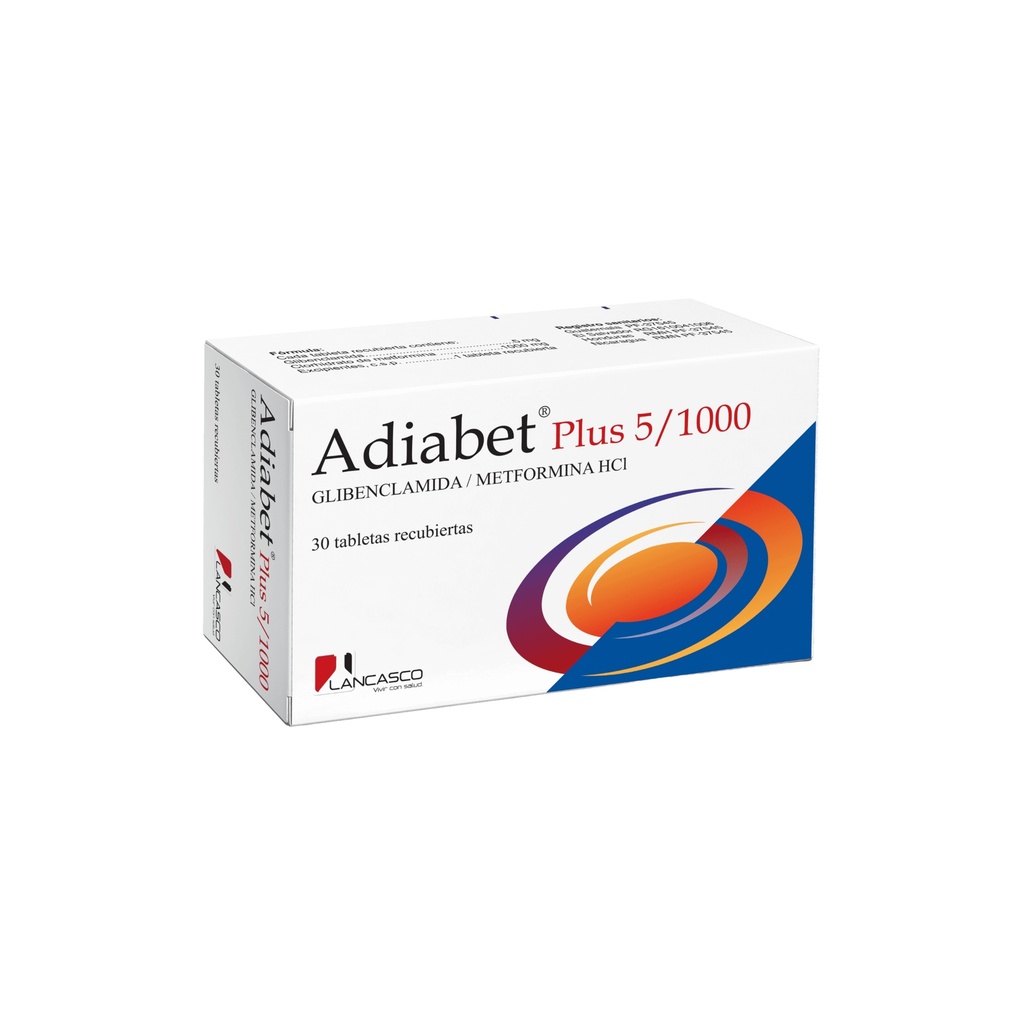 ADIABET PLUS 5/1000 CAJA X30 TAB Lancasco