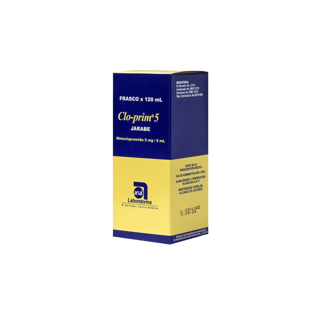 CLOPRIM 5MG/5ML JBE X 120ml Arsal Laboratorios