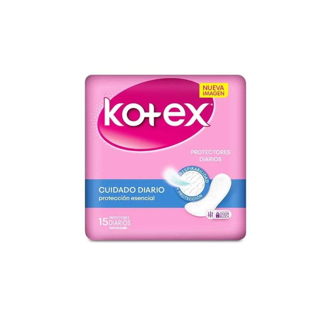 KOTEX PROTECTORES DAYS DUO ANATOMICOS X 15 KIMBERLY CLARK