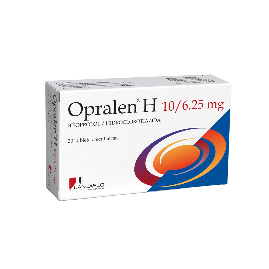 OPRALEN H 10/6.25 MG X 30 TABLETAS LANCASCO
