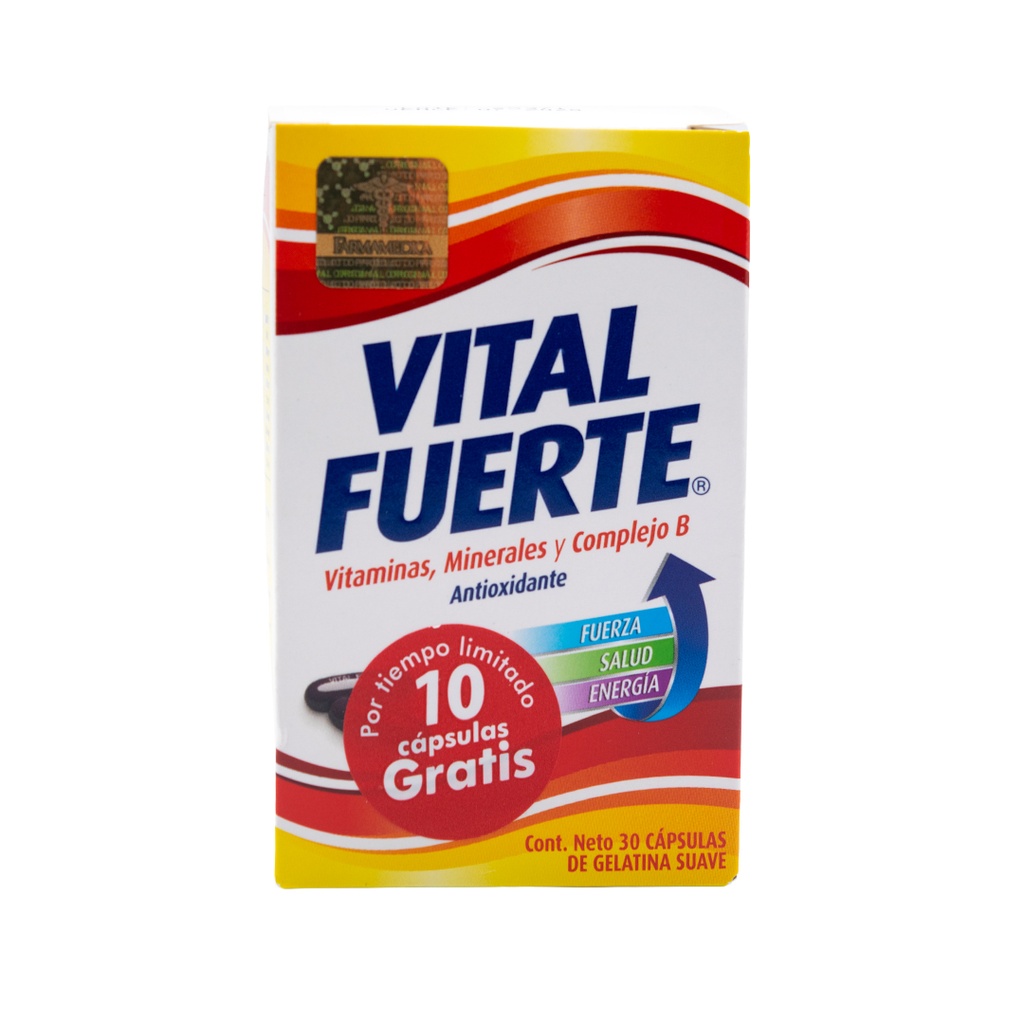Vital Fuerte Capsulas De Gelatina Suave 30 + 10 Capsulas FARMAMEDICA