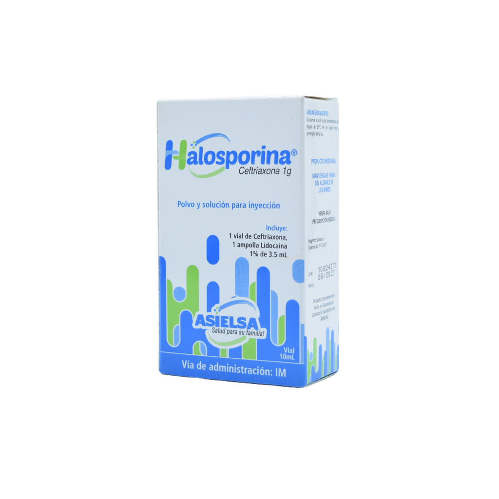Halosporina 1G (ceftriaxona) 1 dosis ASIELSA