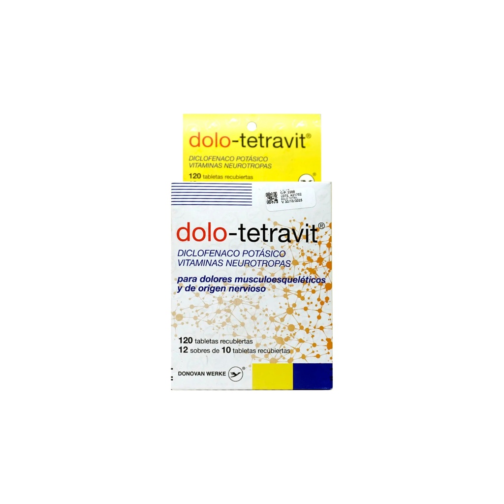 Dolo-tetravit BLISTER X 10 TABS. (DISPENSADOR X 12 BLISTER) DONOVAN WERKE