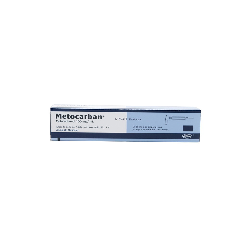 METOCARBAN INYECTABLE 5 ML INDUSTRIA FARMACEUTICA, S.A.