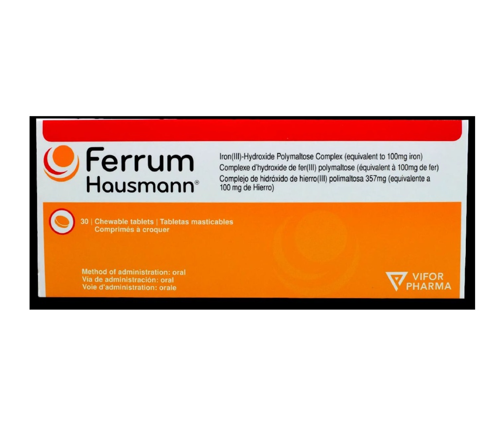 FERRUM H 30 Tab Masticables Vifor international Inc