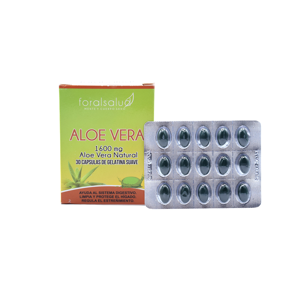 Aloe Vera 1600 mg Capsulas Caja x 30 FORALSALUD