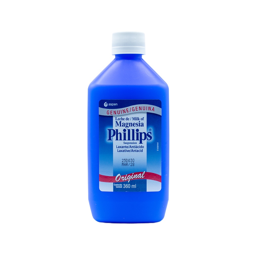 Leche De Magnesia Phillips 360ml 425 Mg 5 Ml Suspension Oral Aspen OTC