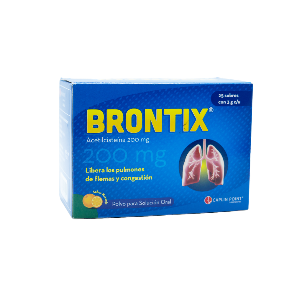 BRONTIX 200mg Polvo Para Solución Oral Sobre (Dispensador de 25 sobres) CaplinPoint Laboratories LTD.