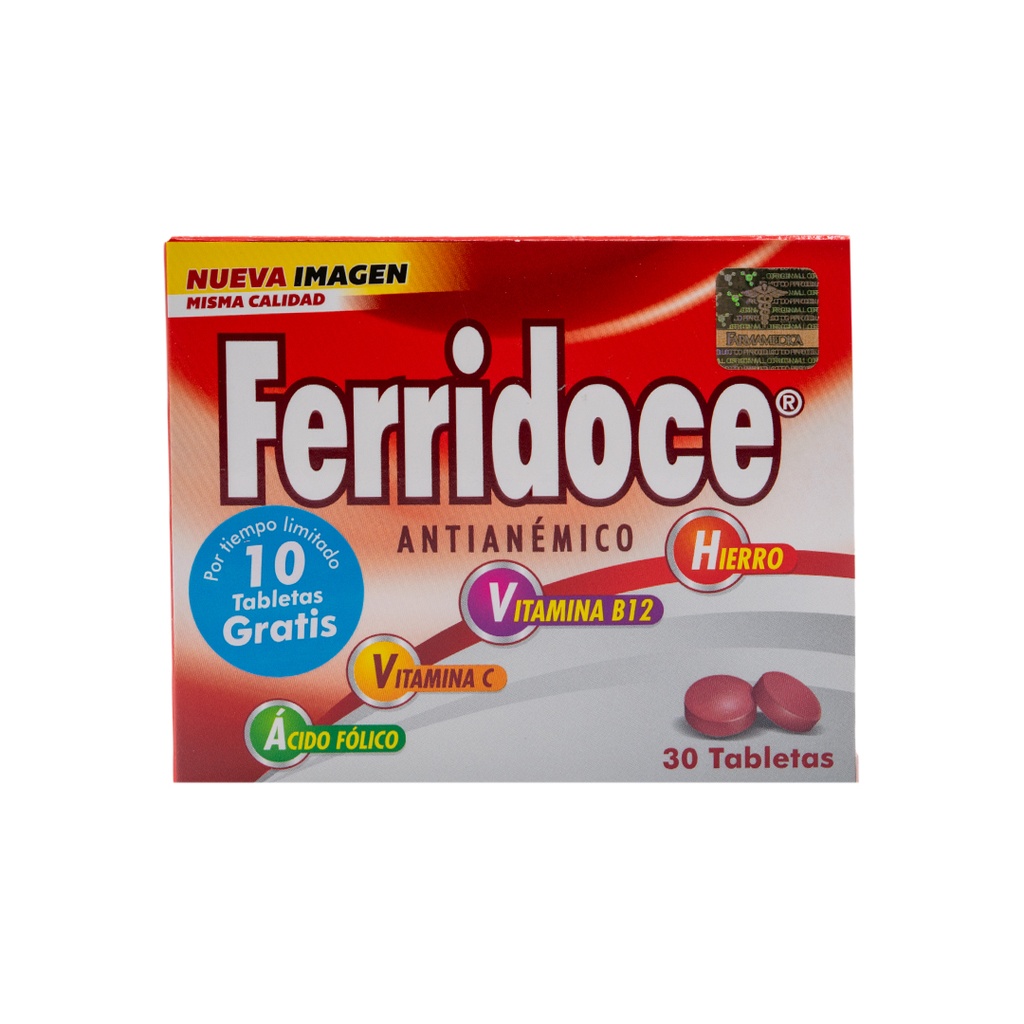 FERRIDOCE CAJA X 30 + 10 TABS. FARMAMEDICA