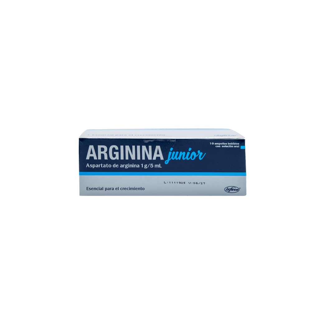 Arginina Pediatrica 1g/5ml Caja x 10 Ampollas INDUSTRIA FARMACEUTICA, S.A.