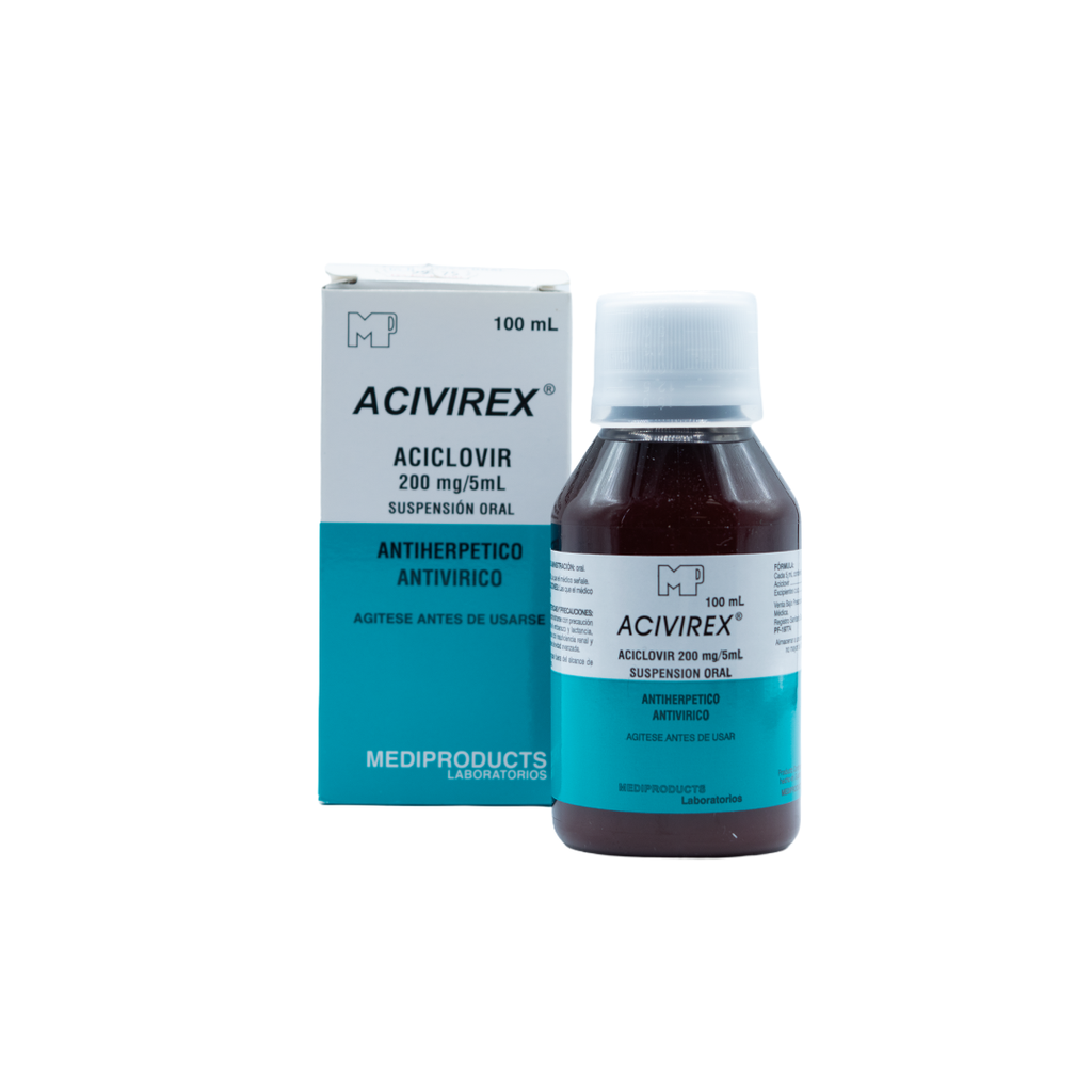Acivirex Jarabe 200mg/5ml 100 Ml. Mediproducts, S.A.