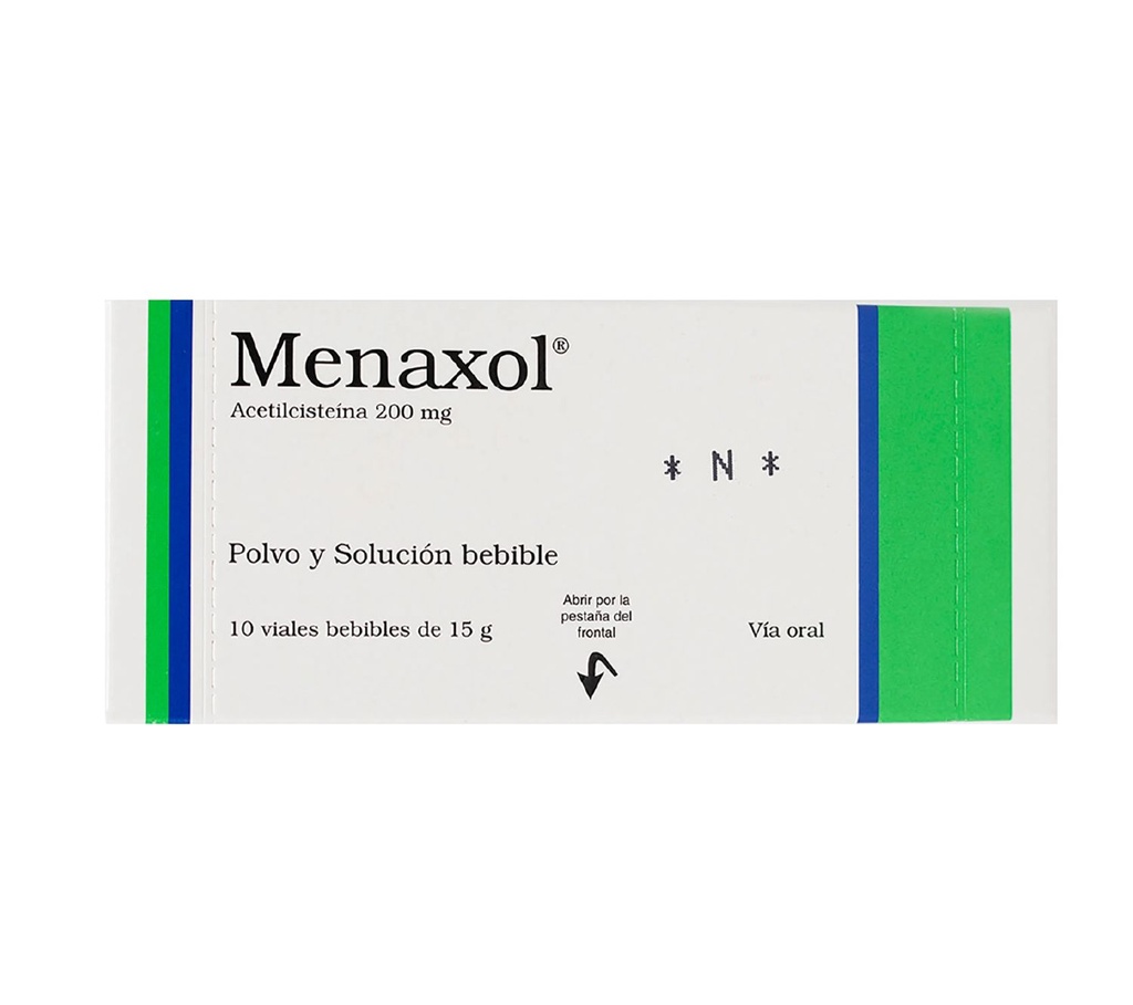 Menaxol 200 MG/15 G Caja x 10 Viales Bebibles Laboratorios Menarini