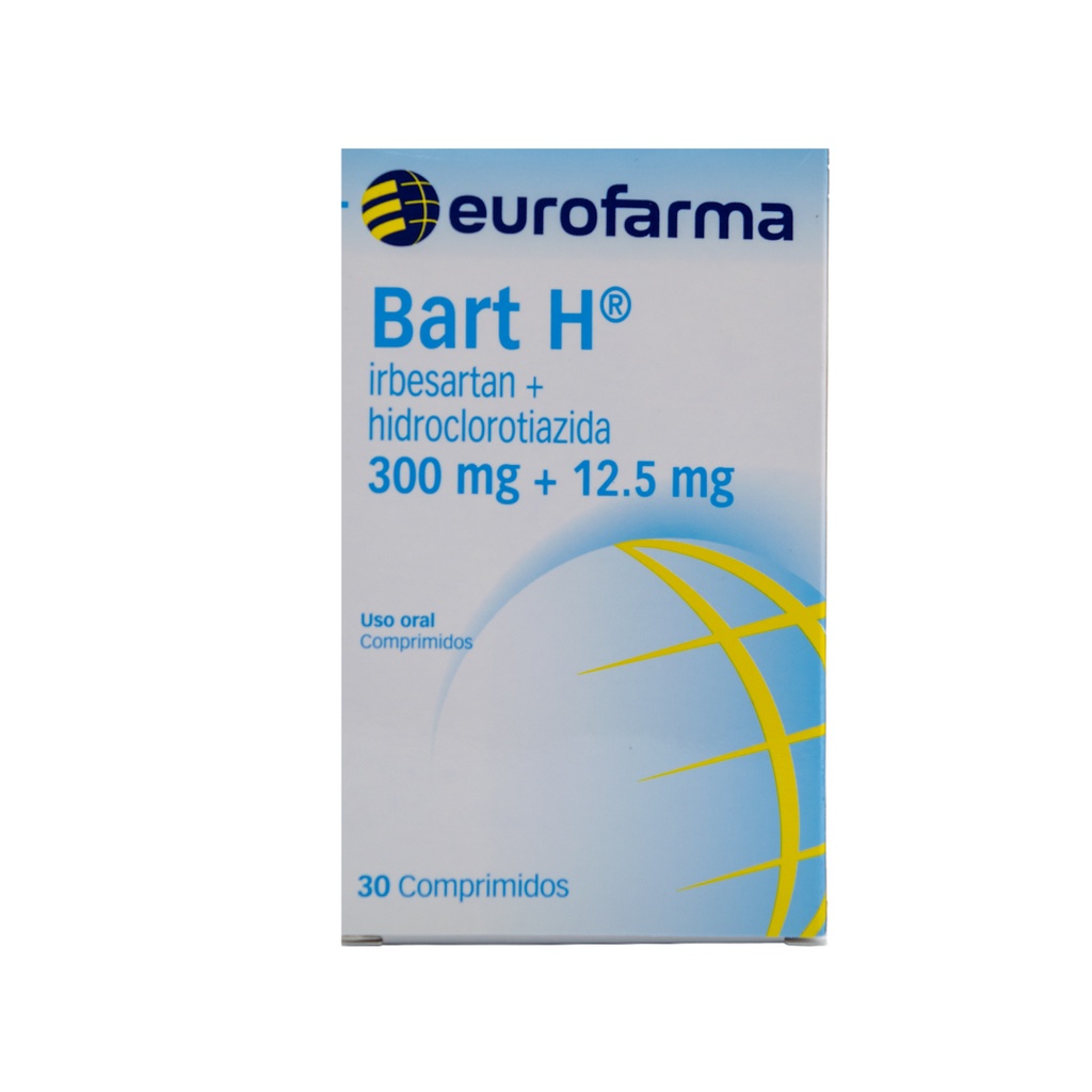 BART H 300 MG + 12.5 MG CAJA X 30 COMPRIMIDOS EUROFARMA