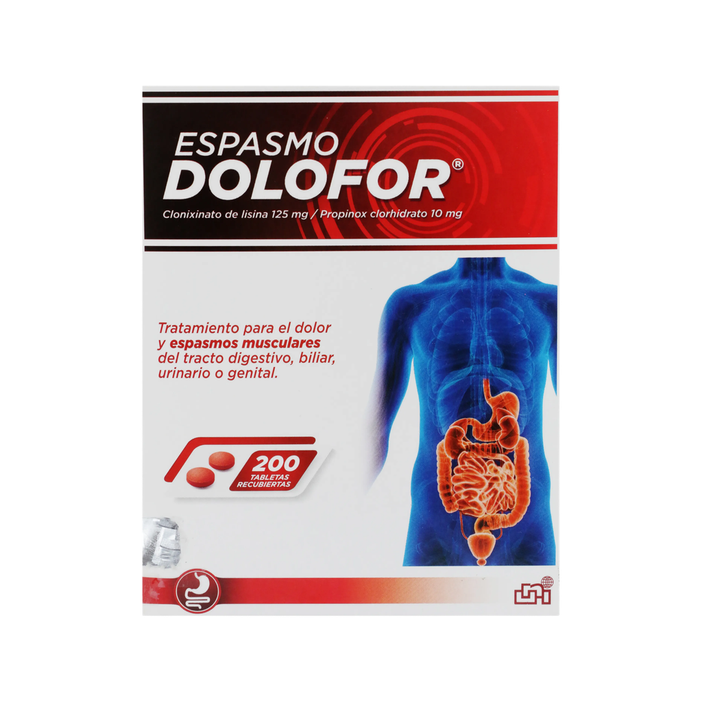 Espasmo Dolofor 125mg x 1 Capsula (Caja de 200 Caps) Unipharma