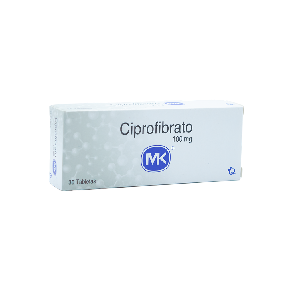 CIPROFIBRATO MK 100MG CAJA X 30 TABLETAS MCKESSON