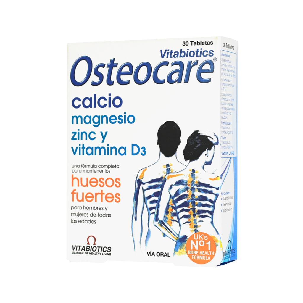 OSTEOCARE ZINC + VITAMINA D3 CAJA X 30 TABLETAS VITABIOTICS