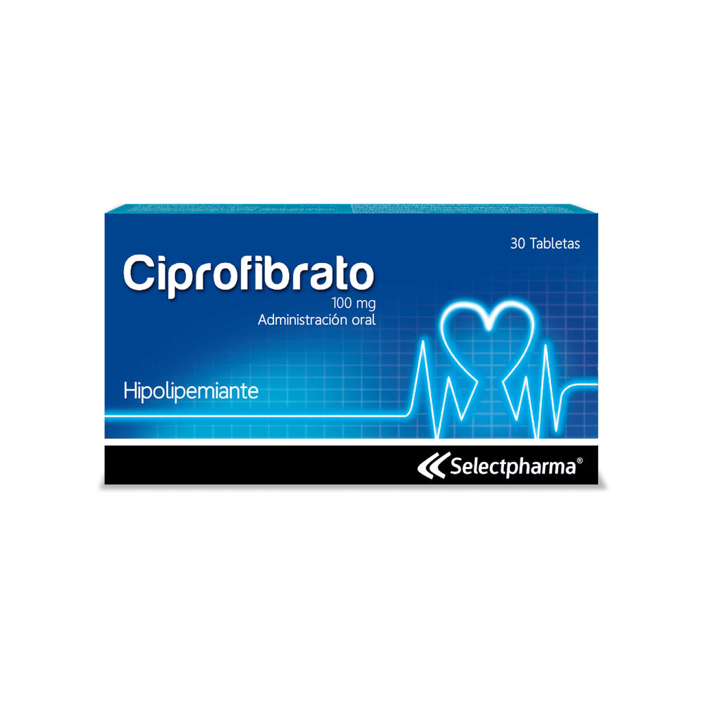 Ciprofibrato 100 mg Caja 30 Tabletas SelectPharma