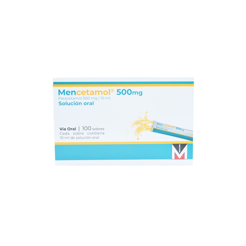 Mencetamol 500 Mg. Sobre Bebibles x Unidad (Dispensador x 100 Sobres) Laboratorios Menarini