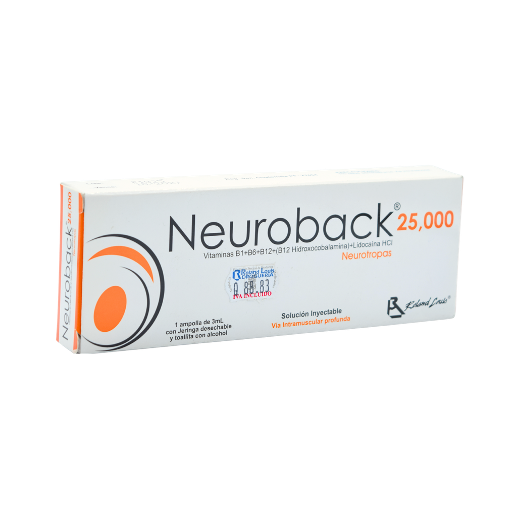 NEUROBACK 25000 X 1 AMP. 3ML ROLAND LOUIS S.A.