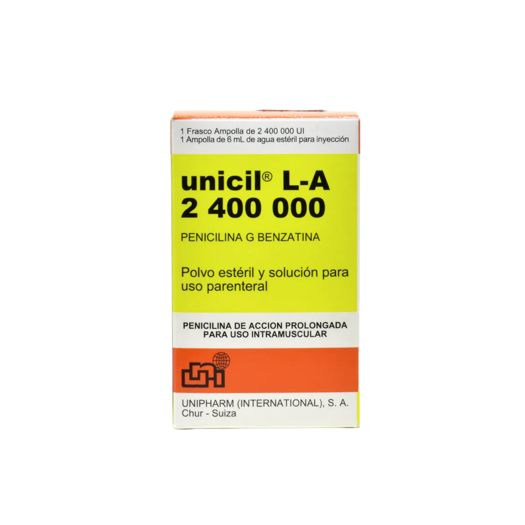 UNICIL LA 2.4 MEGA P/ESTERIL X 1 DOSIS UNIPHARMA HOS