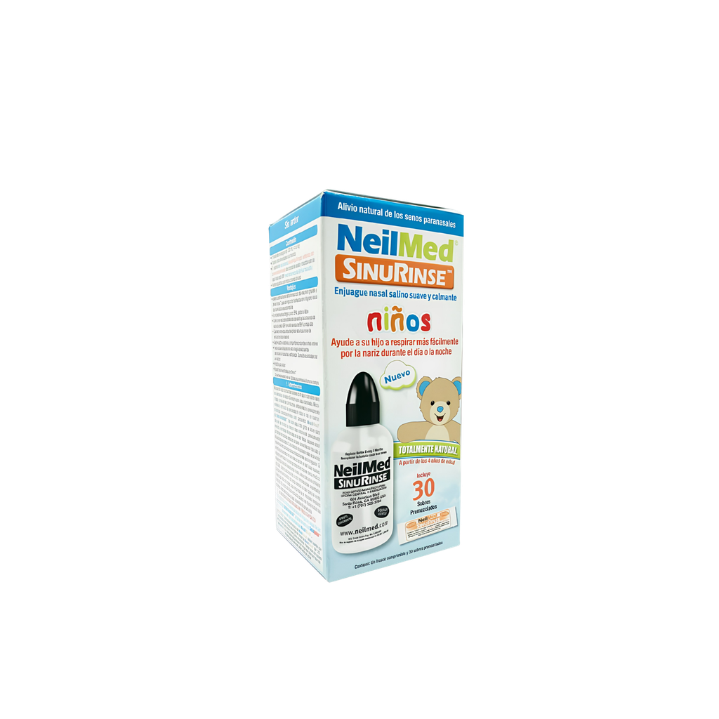 SINURINSE NIÑOS KIT (Frasco 120ml y 30 Sobres) NEILMED