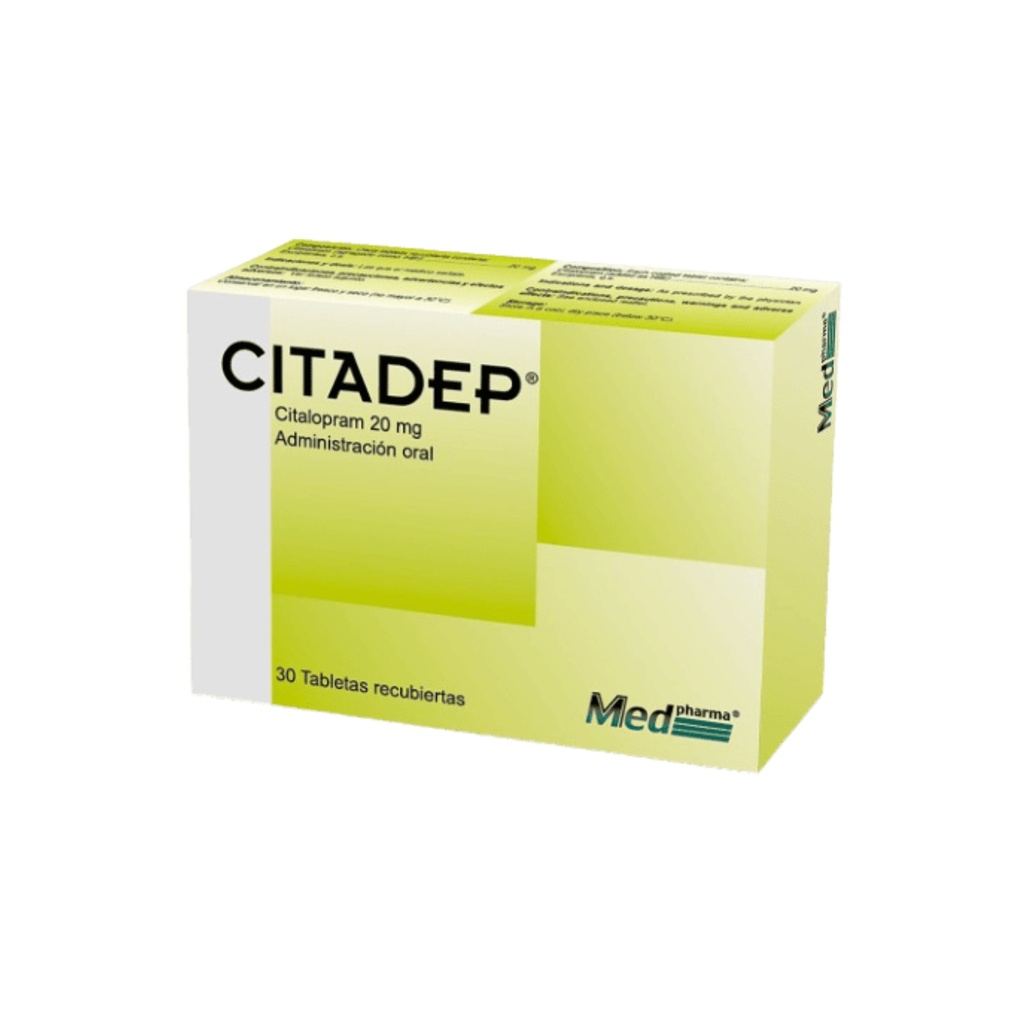 CITADEP 20 MG CAJA X 30 TABLETAS MEDPHARMA