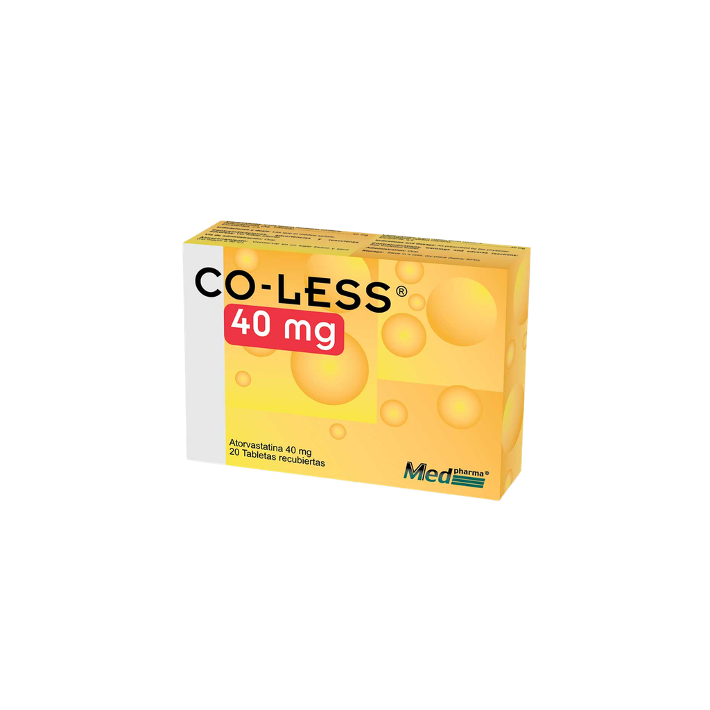 CO-LESS (+20 TAB GRATIS) 40 MG CAJA X 20 TABLETAS MEDPHARMA