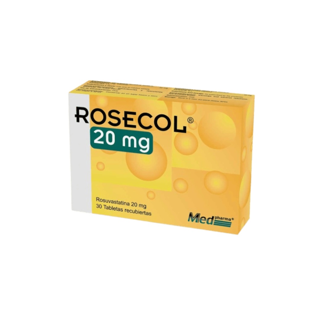 ROSECOL 20 MG CAJA X 30 TABLETAS MEDPHARMA