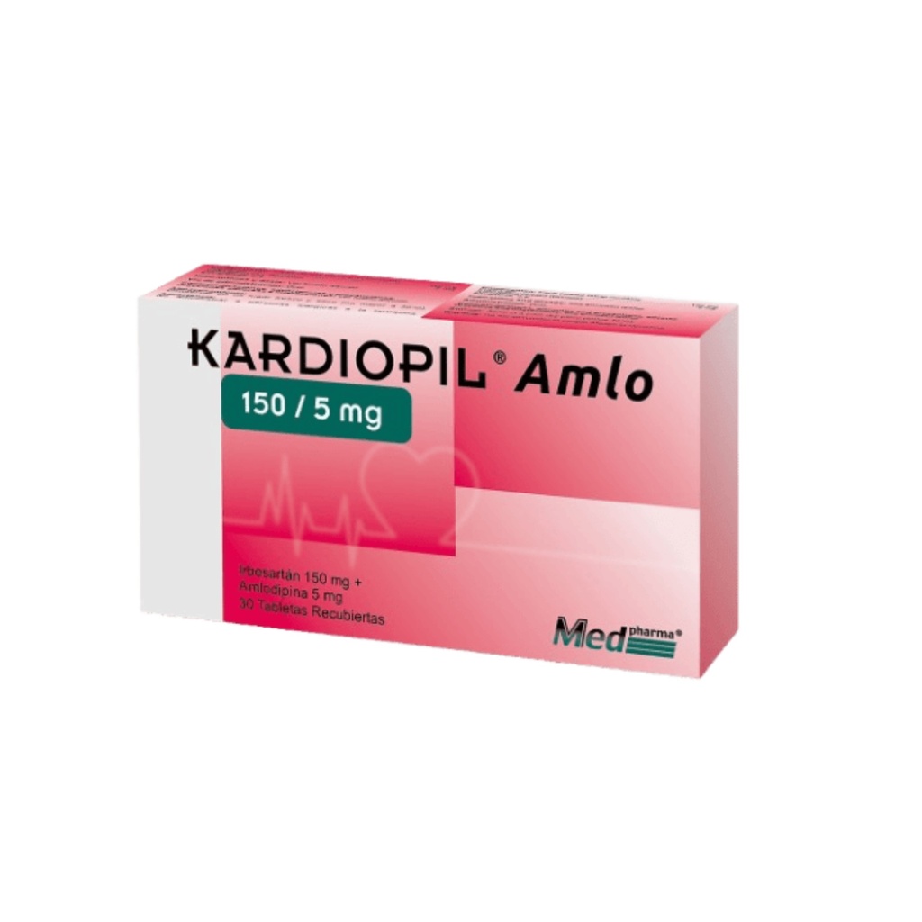 KARDIOPIL AMLO 150MG/5MG CAJA X 30 TABLETAS MEDPHARMA
