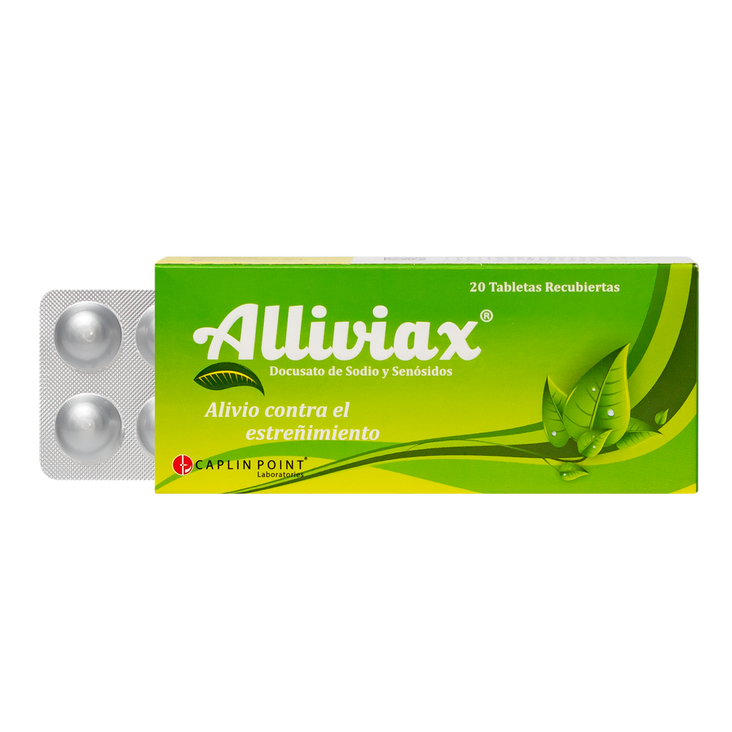 ALLIVIAX (Docusato de Sodio y  Senosidos) X 1 Tab (Caja x 20 Tabs) CaplinPoint Laboratories Ltd.