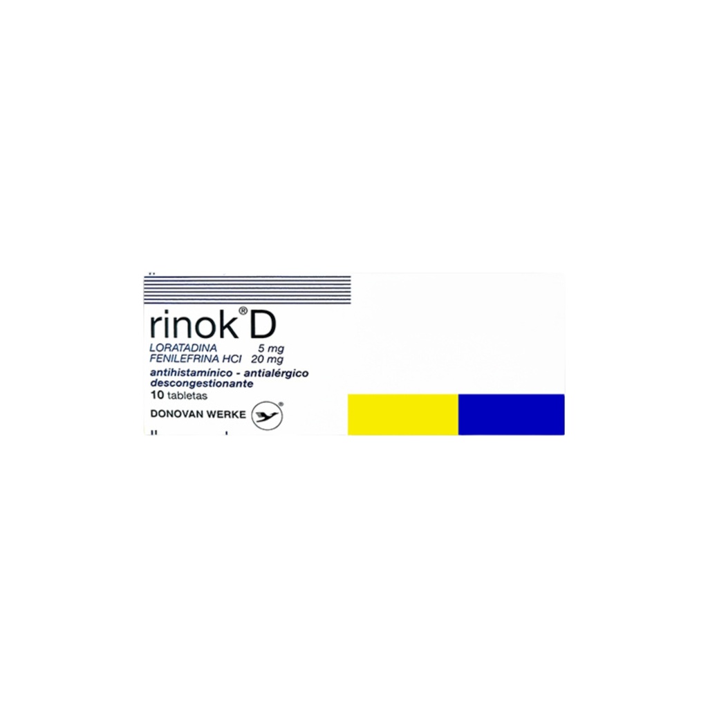 RINOK D 5/20MG X 10 TABLETAS Donovan Werke