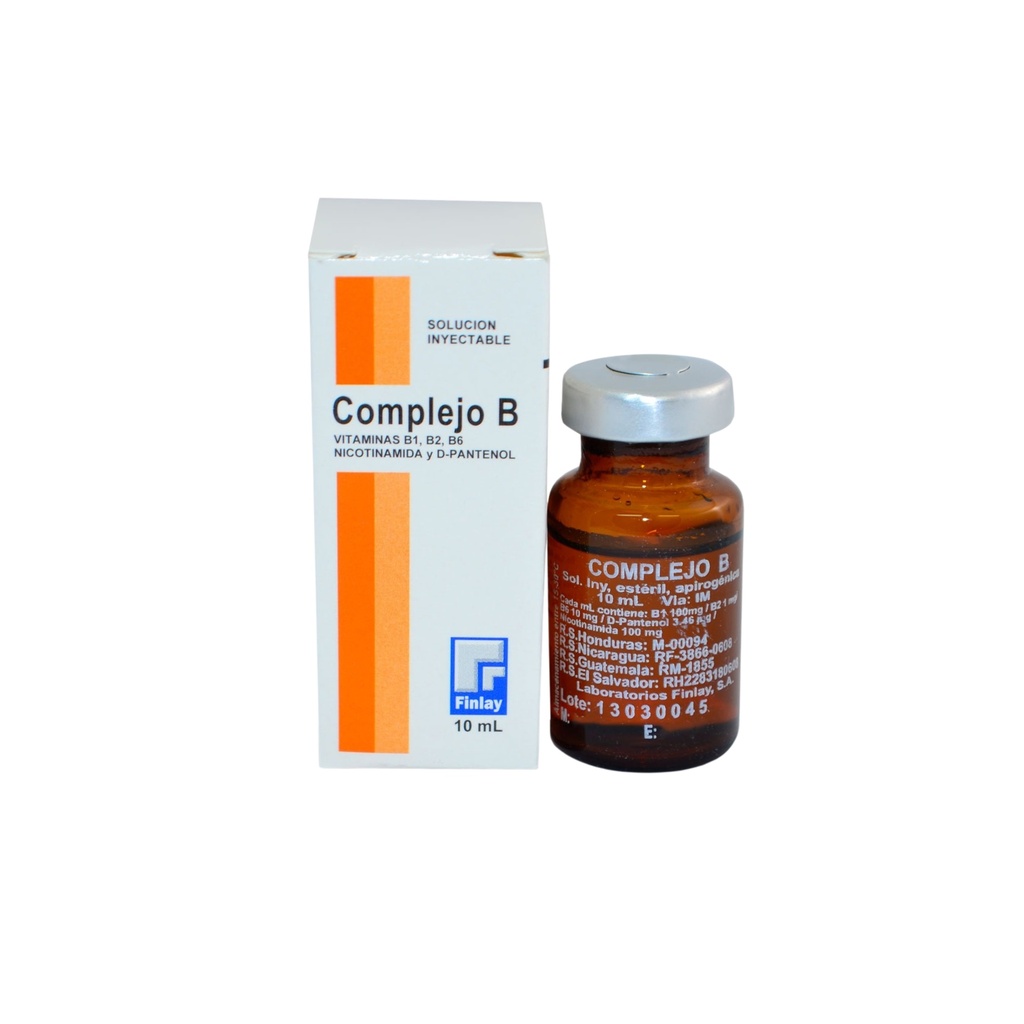 COMPLEJO B FINLAY  (Vitaminas B1, B2, B3, B6) 10 ML X 1 VIAL Finlay