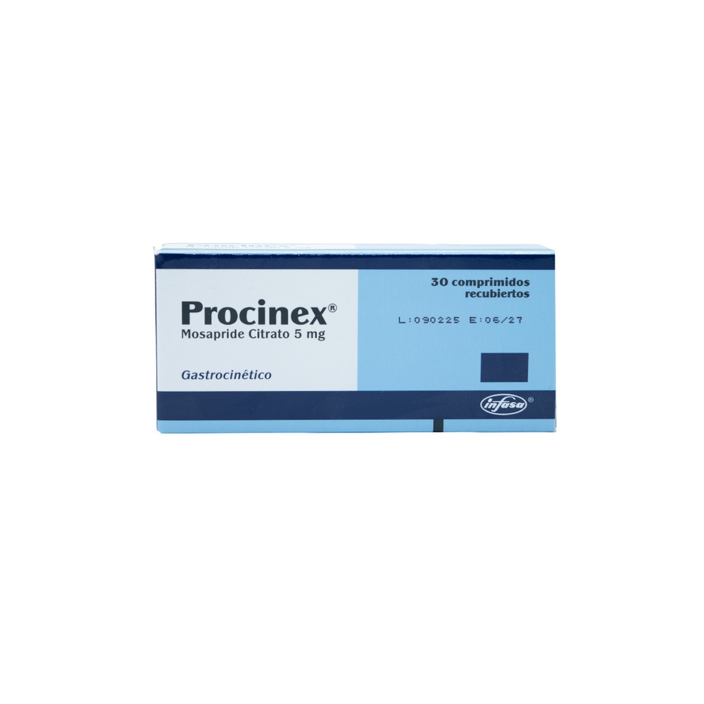 PROCINEX 5MG CAJA x 30 COMPRIMIDOS RECUBIERTOS INDUSTRIA FARMACEUTICA, S.A.