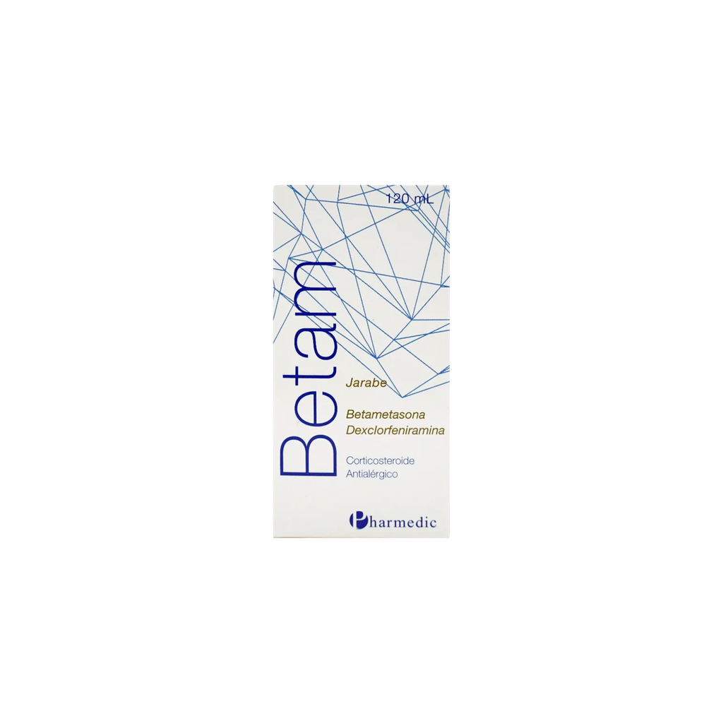 BETAM (BETAMETASONA 0.25 MG /5 ML + DEXCLORFENIRAMINA 2 MG) JARABE 120 ML Pharmedic