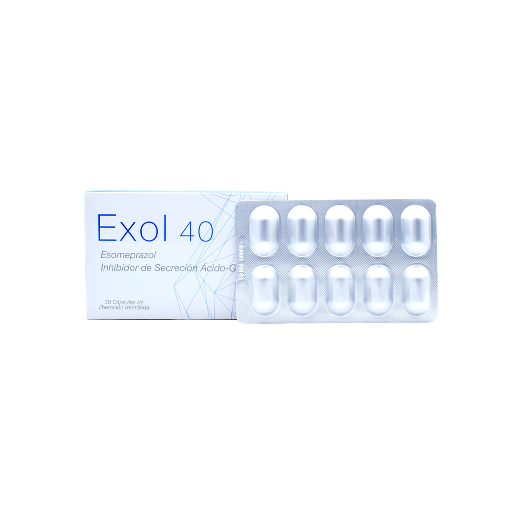 EXOL 40 MG (ESOMEPRAZOL 40 MG) CAJA X 30 CAPSULAS Pharmedic