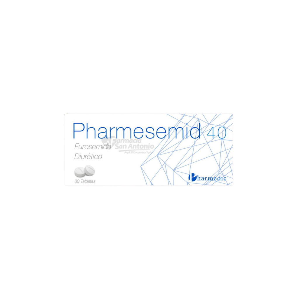 PHARMESEMID 40 MG (FUROSEMINA 40 MG) CAJA X 30 TABLETAS Pharmedic