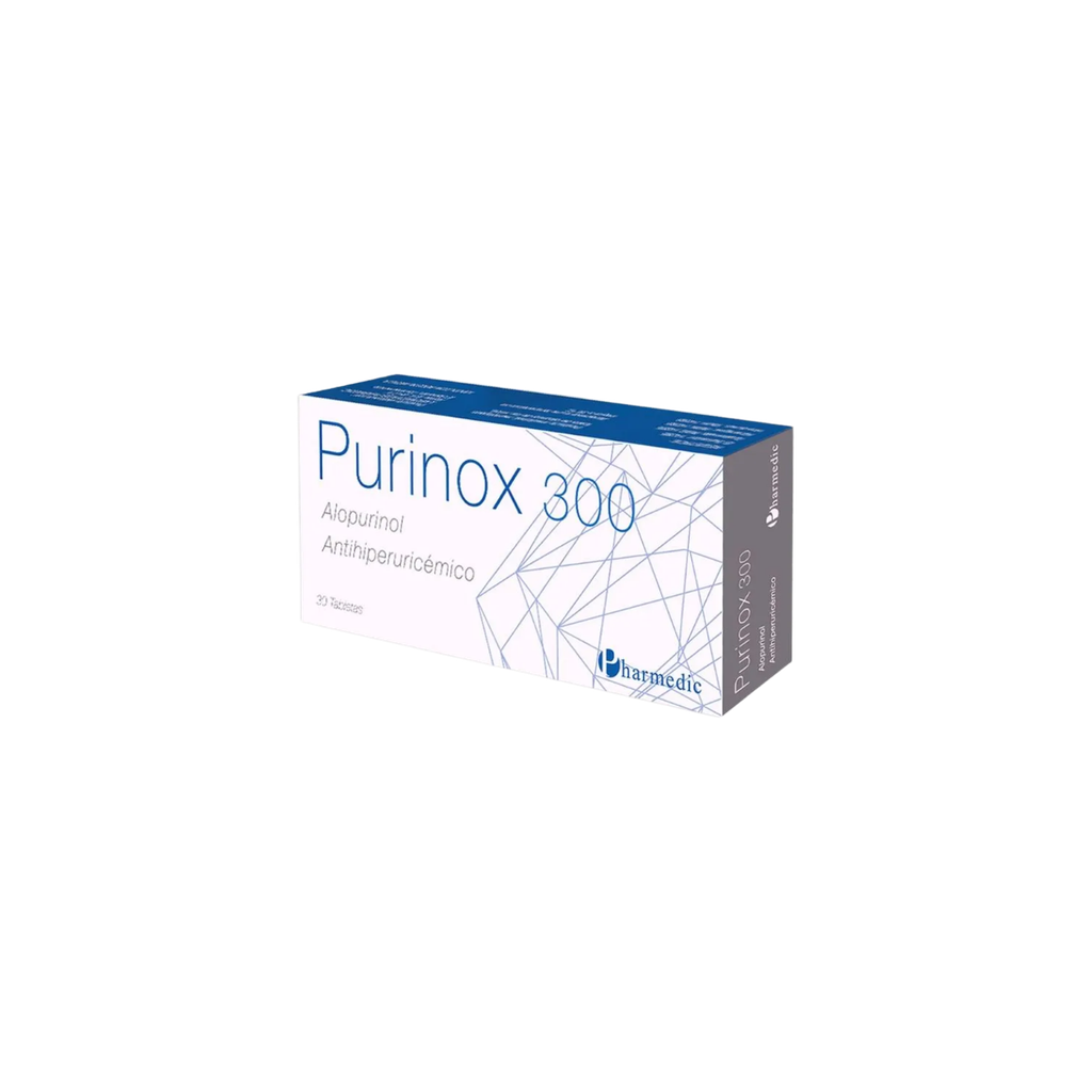 PURINOX 300 MG (ALOPURINOL 300 MG) CAJA X 30 TABLETAS Pharmedic