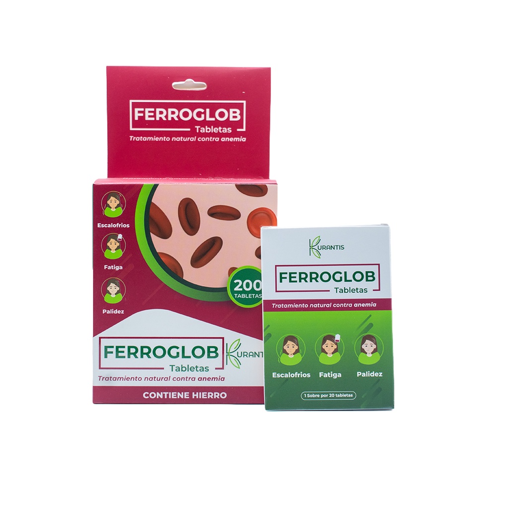 FERROGLOB CAJA X 20 TABS (DISPENSADOR X 10 CAJAS) Kurantis
