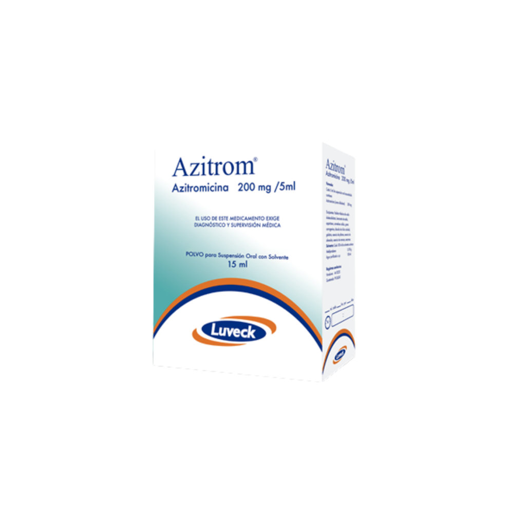 AZITROM 200 MG SUSPENSIÓN 15 ML (AZITROMICINA) LUVECK