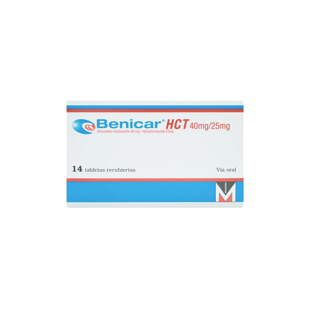 BENICAR HCT 40MG/25MG CAJA X 14 COMPRIMIDO (HIDROCLOROTIAZIDA OLMESARTAN)  Laboratorios Menarini