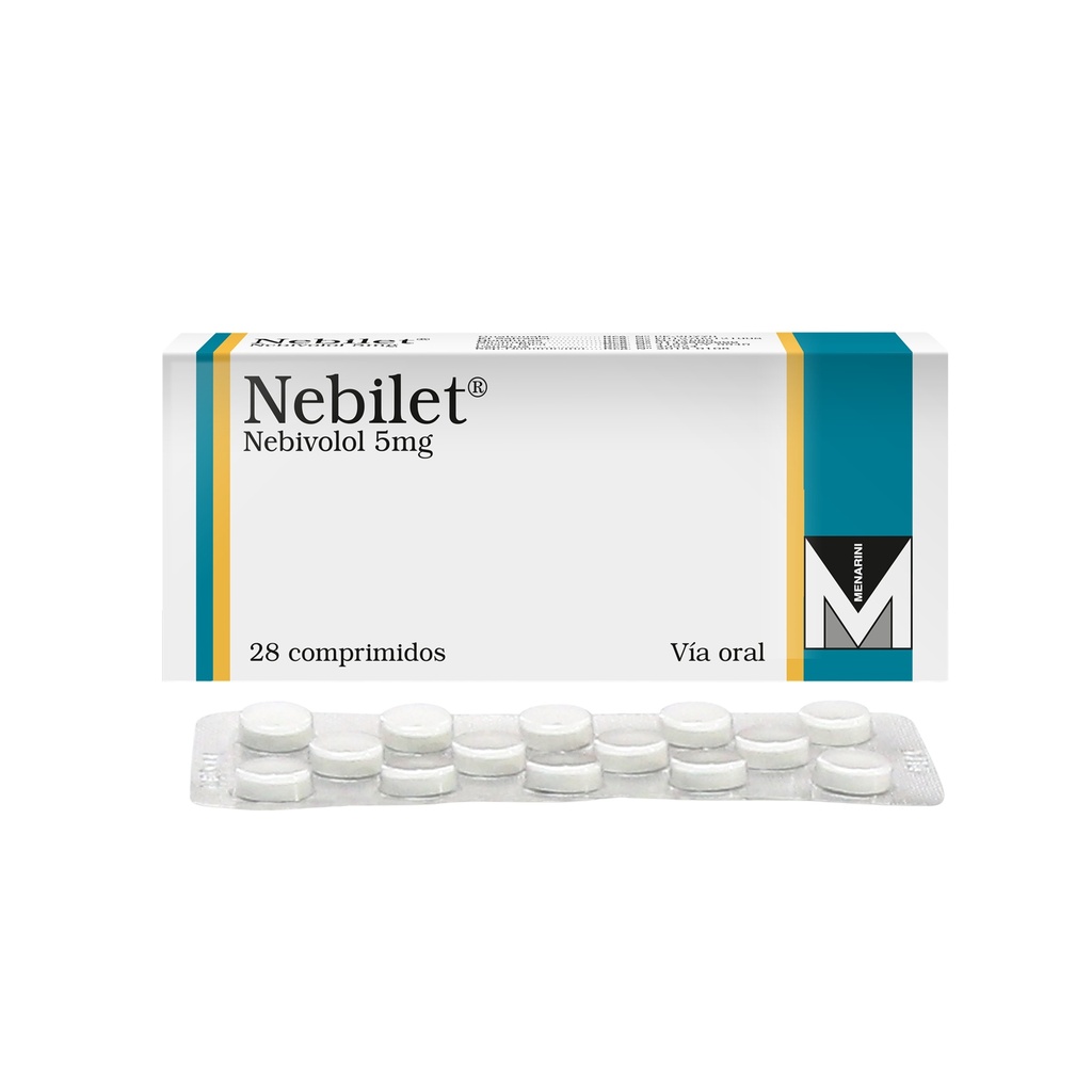 NEBILET 5MG+ CAJA X 28 COMPRIMIDO (NEBIVOLOL) Laboratorios Menarini