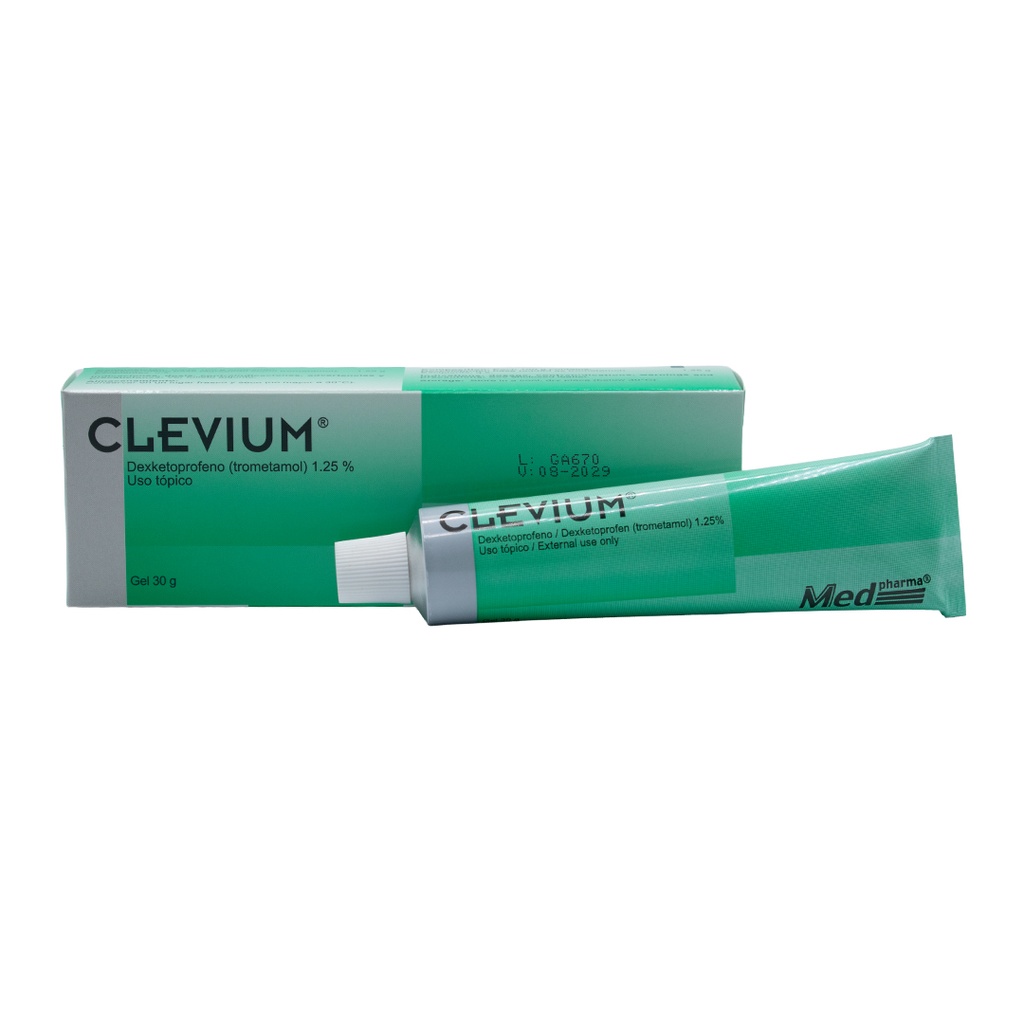 CLEVIUM 1.25% GEL * 30 GRAMOS (DEXKETOPROFENO) MEDPHARMA