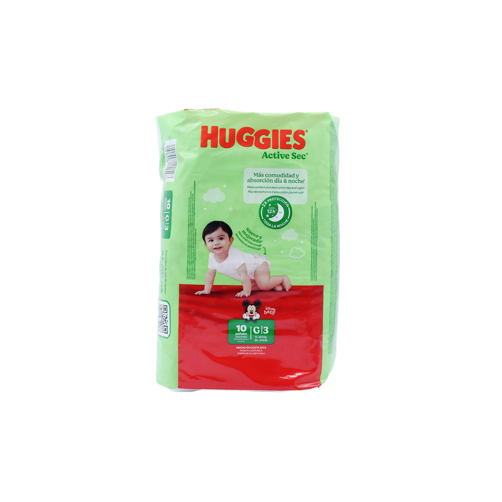 HUGGIES ACTIVE SEC REG G X 10