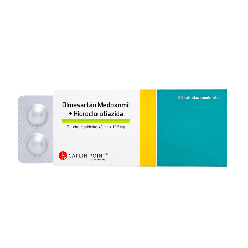 Olmesartan Medoxomilo 40MG + Hidroclorotiazida 12.5MG Tabs x 30s Caplin Point Laboratories